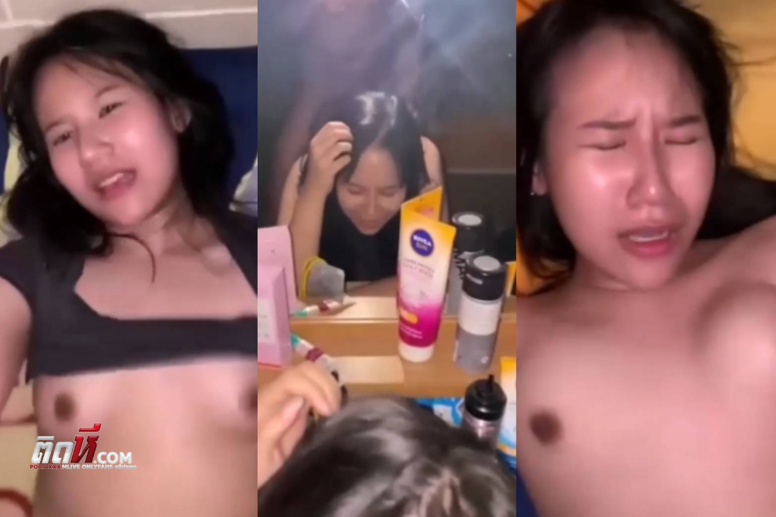 คลิปหลุดมาใหม่ เสียงไทย สาววัยรุ่นน่ารักมาก มาให้แฟนหนุ่มมาเย็ดถึงห้อง เย็ดท่าหมาหน้ากระจก ลากไปเย็ดต่อบนเตียง กระแทกหีแรงๆ ทำหน้าเสียวหี